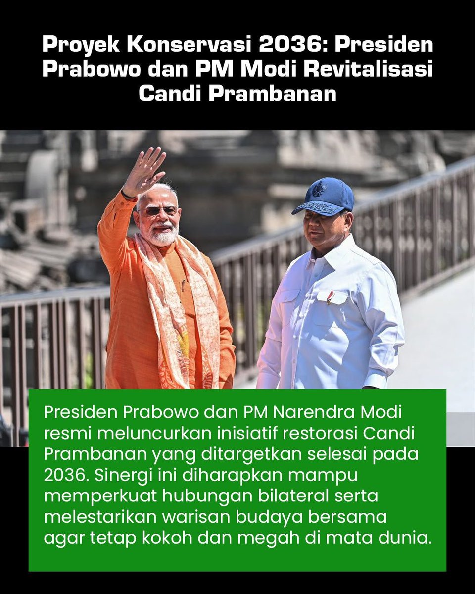 farohyay's tweet photo. Kerja sama dalam pelestarian situs bersejarah menunjukkan pentingnya Diplomasi Kebudayaan Indonesia India sebagai jembatan hubungan antarbangsa. #RestorasiCandiPrambanan https://t.co/1XkvZnk9fD