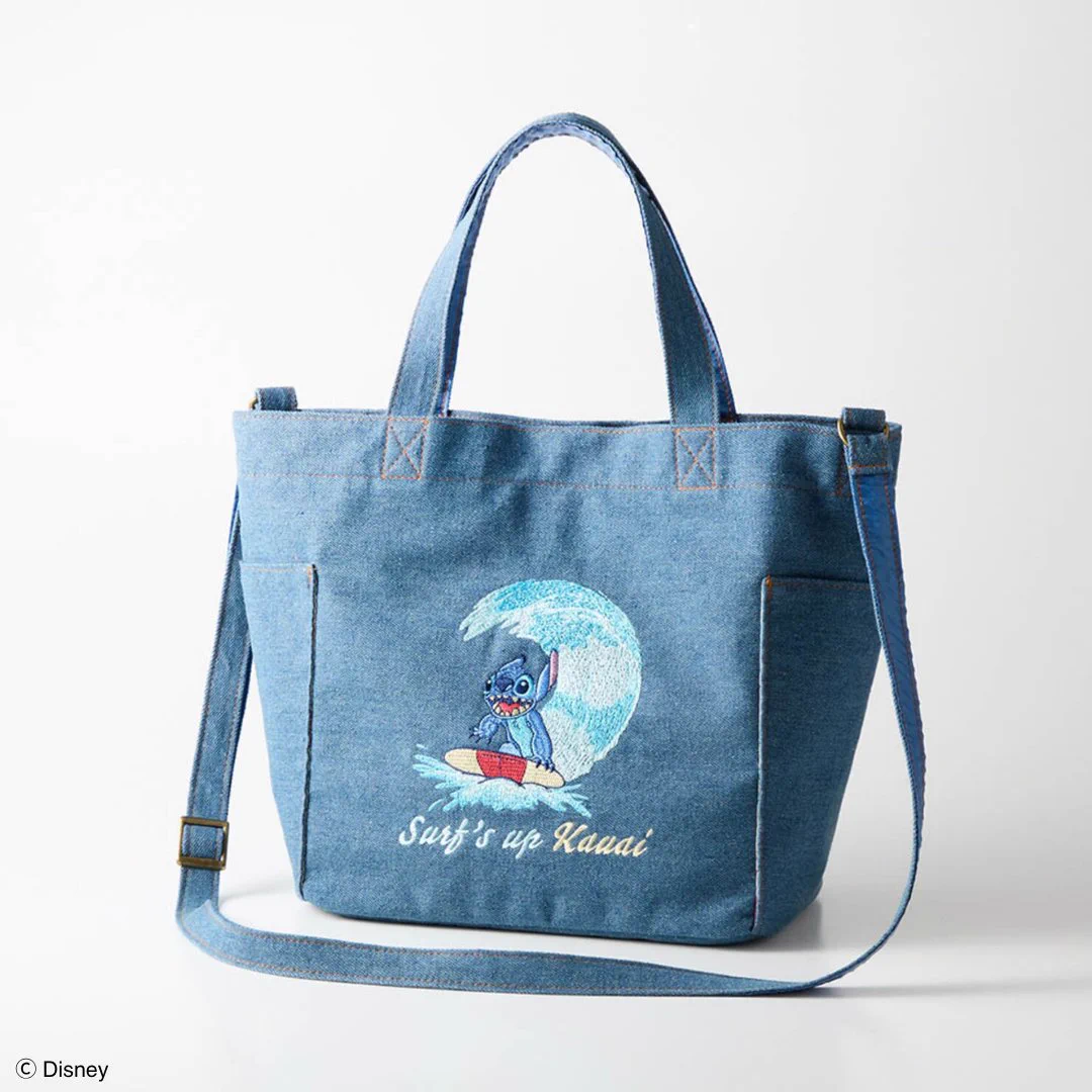 トートバッグ サガラ 刺繍 デニム ディズニーファンタジーショップby
