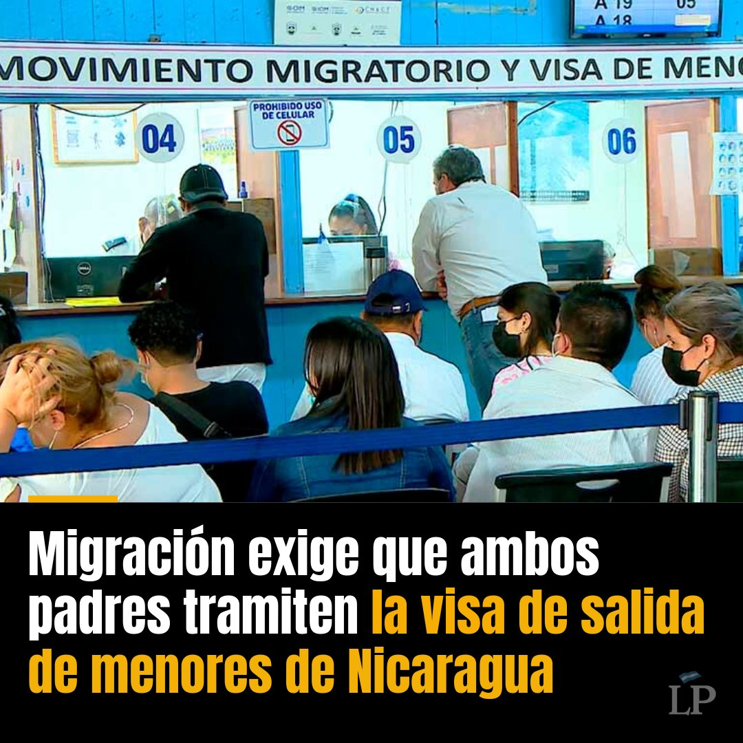 laprensa's tweet photo. Antes, el padre o la madre podía gestionar la visa de salida, bastaba con un poder firmado del progenitor que no podía personarse. Actualmente eso no será posible

📲Más detalles: https://t.co/gpU1PktJ2B https://t.co/733Gddq8zv