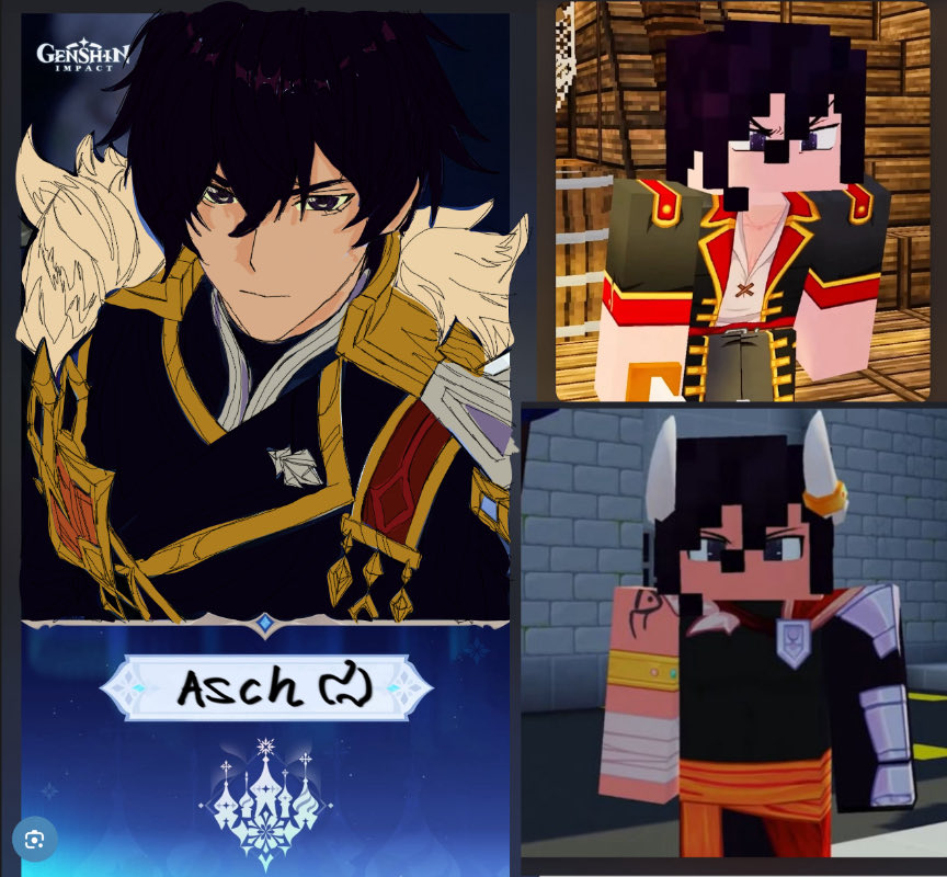 Little_Wonders7's tweet photo. Okay so Idk how to properly change the color palette but I thought this would nice to do a color change for valeriy with asch from my inner demons since both characters are voice by the same guy! #aphmau #genshinimpact #valeriy #asch https://t.co/7BOwlWYrma