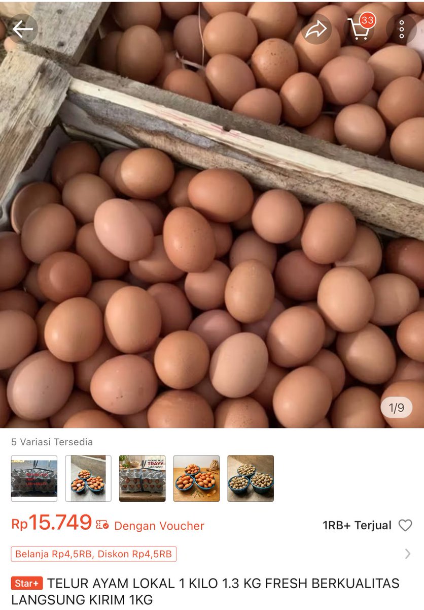 NurMuhamma95184's tweet photo. TELUR AYAM LOKAL 1 KILO 1.3 KG FRESH BERKUALITAS LANGSUNG KIRIM 
https://t.co/TOtWNwEX8R https://t.co/dPYeN5rGqZ