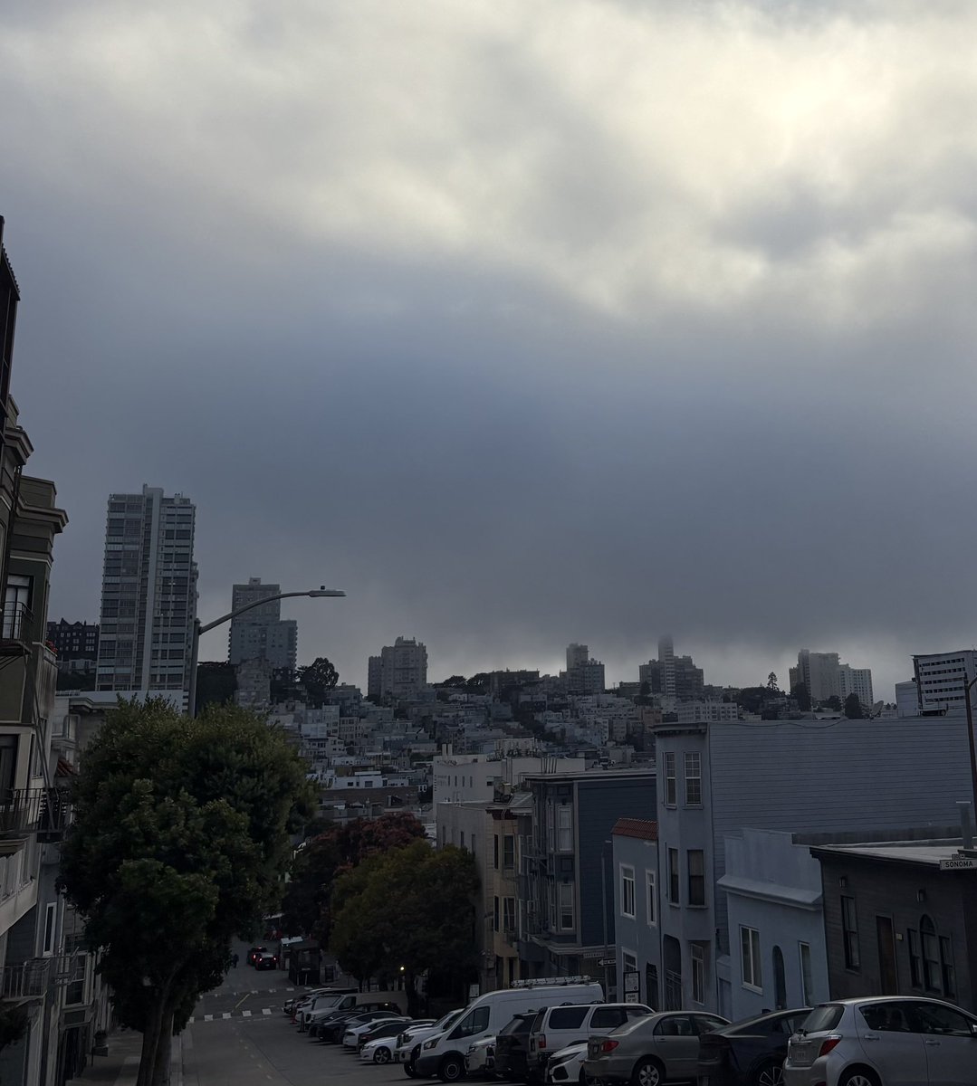 goo14_'s tweet photo. > Both labs are very confident in what they have internally and see nothing above us but air. No ceiling.

In SF, I spend my days in the cloud.

I can't affect the cloud. I can't change his location or trajectory. Like me, he's a necessary result of the initial singularity.

But this city is built on the hope that someday we can reason with the cloud, and ask him to show us the sky above.

I don't think he will mind.