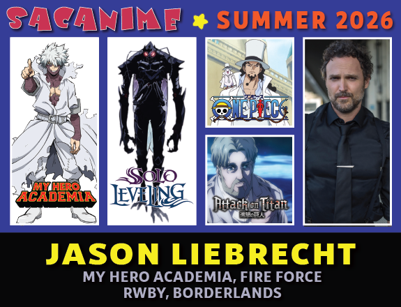 SacAnime's tweet photo. SacAnime Summer is pleased to have Jason Liebrecht!

@ElCidRecords can be heard in #SoloLeveling, #MyHeroAcademia, #OnePiece, #AttackonTitan, #RWBY, #DragonBall, #MobPsycho, #BlackButler, #TaktopDestiny, #Noragami, #FireForce, #BlackClover, and many more! https://t.co/udYJ1NUPqq