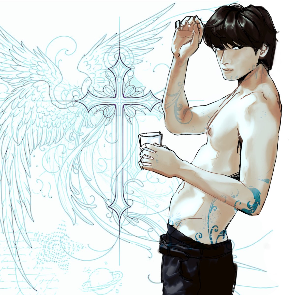 _tsaot's tweet photo. summertime = shirtless juyeon drawing .I don’t make the rules

#주연 https://t.co/fV6OTFINvW
