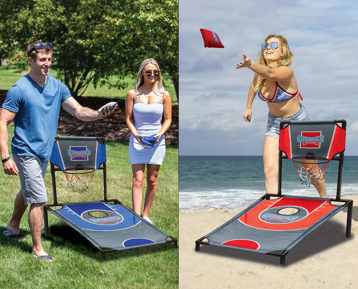 thegreenhead's tweet photo. Cornhole Shootout Game 🌽🕳️🏀
This innovative backyard cornhole game has little elevated basketball hoops over the holes to make gameplay and scoring even more fun and challenging.
▼ Link in comments.
#cornhole #basketball #games https://t.co/FU7kgz1LBH