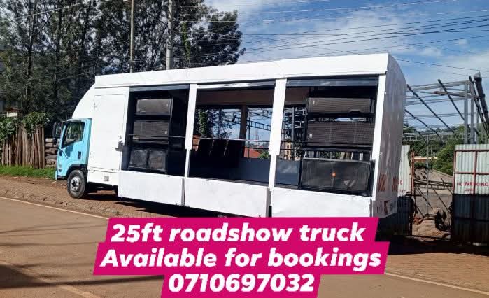 bpesolutionsltd's tweet photo. Turn heads and build buzz with our premium 25ft roadshow truck. Perfect for nationwide activations.
Call/WhatsApp 👉 0710697032
#bpesolutionsenterprise #djmwass #roadshowmasters #roadshowbydjmwass #roadshow #RoadshowMarketing #CampaignReady #BusinessGrowth https://t.co/xmJG5yvMmm
