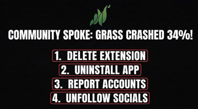 0xNobzee's tweet photo. Grass Project Update !!
The community has spoken. In the last 24 hours, Grass has crashed 34% and the current price is sitting at 0.35.
During the Token Holder Call, they reported massive numbers:
➜ 2025 Revenue: 17M
➜ 2026 (First Half) Revenue: 75M
That is over $92M in total https://t.co/uzMbb9Oowg