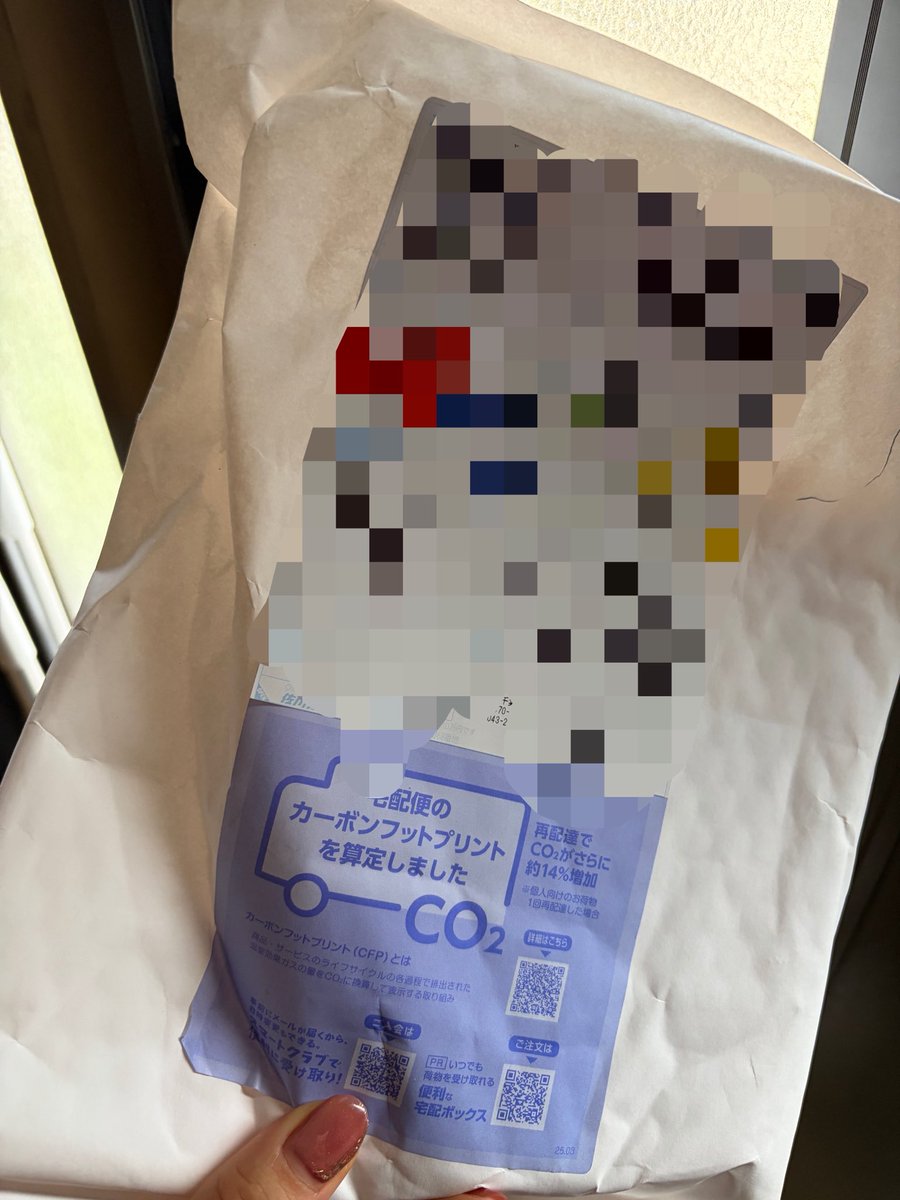 hakurenki's tweet photo. 佐川急便、
袋の内側にプチプチあるとはいえ、このぺちゃんこ？な感じは中身確認するまで怖いよ？

中身はなんともなかったけど、(でも好きな作家様のサイン本だからヒヤヒヤはした😱)車から荷物出す時に他の方の荷物が雪崩の様に落っこちて来たの見ちゃったよ…🚛〜📦 https://t.co/NhG0ikFrbC
