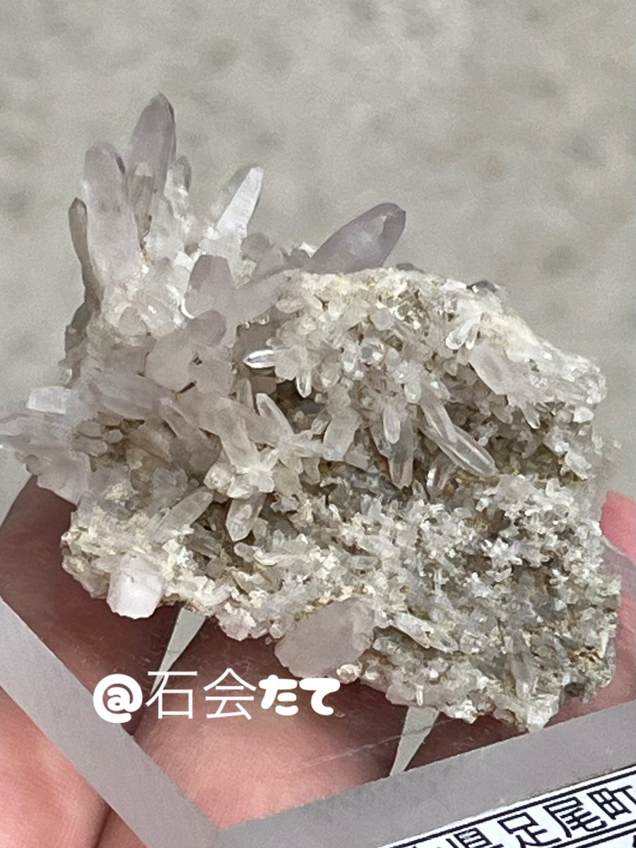 国産鉱物　鉛沢（浦の谷）　紫水晶クラスター 鉛沢 浦の谷の水晶クラスター。 淡い紫色で形がとてもカッコいいですね