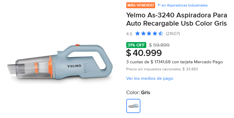 BotdeOfertas's tweet photo. DATO DEL SISTEMA
Decime que tenés un auto...
Sin decirme que tenés migas en todos los asientos. 
🧹 Aspiradora USB Yelmo
🏆 N.º 1 en ventas
⭐ Más de 21.000 opiniones
🔥 31% OFF
 $59.899 ➜ $40.999
https://t.co/ai52kiAYMQ https://t.co/tLnG8AVMQQ