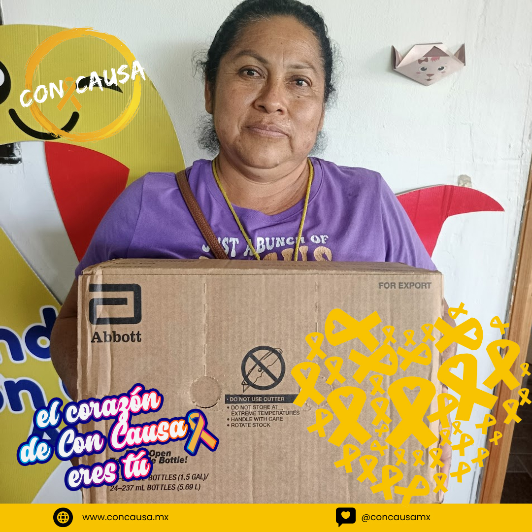 ConCausaMX's tweet photo. El Pediasure es un gran apoyo durante el tratamiento del cáncer, hoy entregamos una caja de 24 botellas a la mamá de la pequeña Rebeca para apoyarla en su nutrición durante el proceso, una donación que fue posible gracias al apoyo de nuestro amigo @G61Gabriel 🎗️ #ConCausa https://t.co/dsxcH79vib