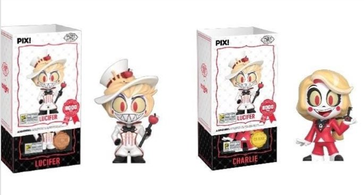 eucheon's tweet photo. Thrilljoy has shown off a lot of their upcoming SDCC PIX! figures, which include a Lucifer Morningstar figure with a Charlie chase figure, and a Millie figure with a Moxxie chase figure. #HazbinHotel #HelluvaBoss #Thrilljoy https://t.co/6HUjcqqx1N