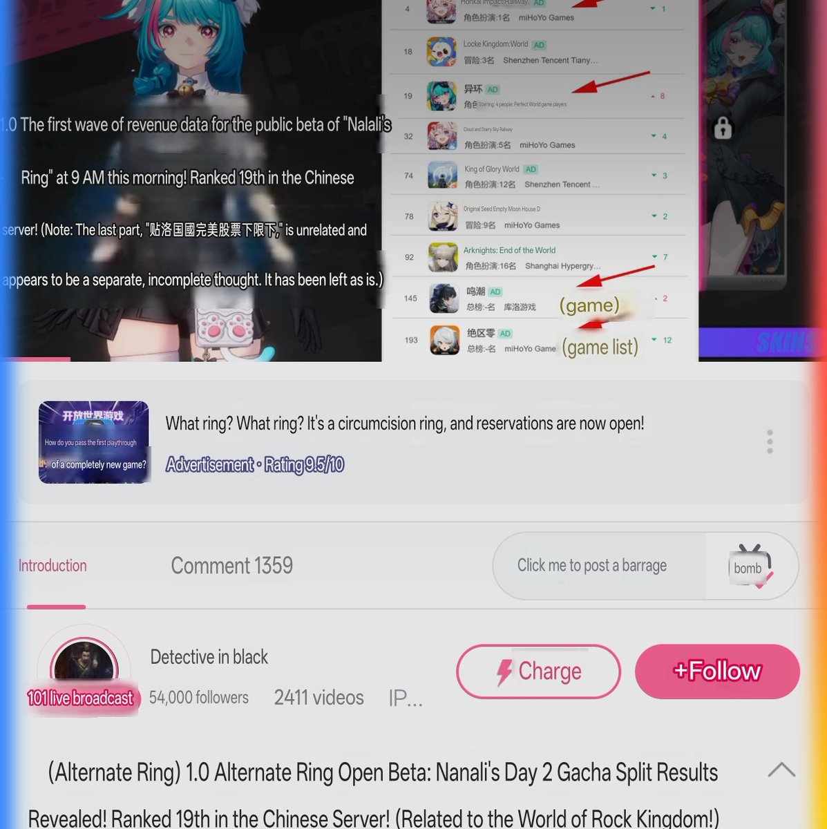 schizohealer's tweet photo. Never gonna understand why people start jerking off to male character sales in a single region.

Chaos flopped so badly in China he couldn't enter top 100, and China is the majority of the games revenue.
An extra 1.06% elsewhere aren't compensating lol. https://t.co/bLufyNl0z4