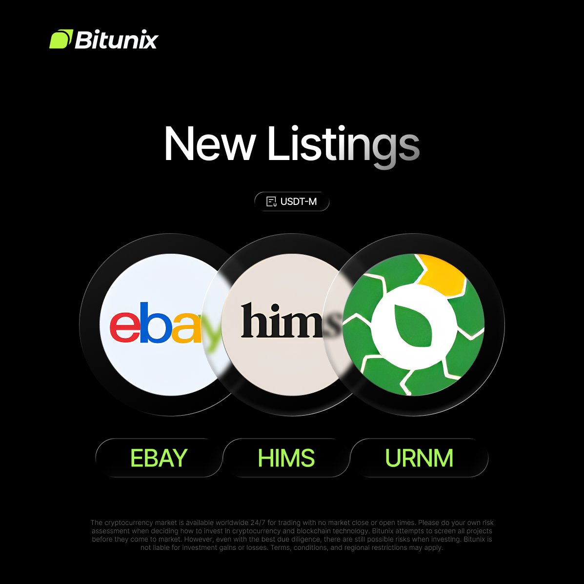 BitunixOfficial's tweet photo. 📣 New Listing: eBay (EBAY) Hims &amp; Hers Health Inc (HIMS) and Sprott Uranium Miners ETF (URNM) are now live on Bitunix Futures! 

👉 Trade EBAY, HIMS and URNM here:  https://t.co/OEHO0eoJVd https://t.co/Z4RQ0310xs