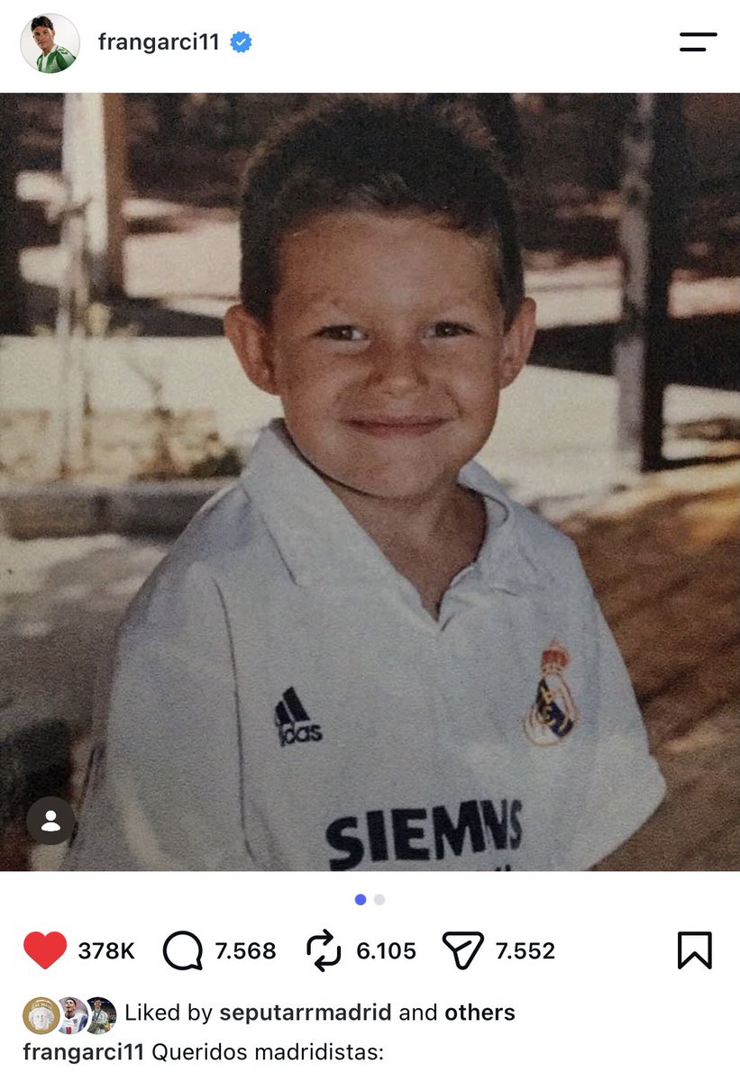 SeputarMadrid's tweet photo. 🤍 Pesan perpisahan Fran García:

“Madridistas yang saya cintai:

Saatnya telah tiba untuk mengucapkan selamat tinggal kepada salah satu babak terindah dalam hidup saya. Segala sesuatu memiliki awal dan akhir, dan perjalanan saya dimulai saat berusia 11 tahun, ketika untuk pertama kalinya saya menginjakkan kaki di Ciudad Deportiva Real Madrid. Di sanalah dimulai perjalanan luar biasa yang membentuk saya, baik sebagai pribadi maupun sebagai pesepak bola.

Saya ingin mengucapkan terima kasih kepada semua orang dan para profesional yang telah menjadi bagian dari perjalanan indah ini. Tentu saja, saya juga berterima kasih kepada Presiden Don Florentino Pérez dan Don José Ángel Sánchez yang telah memberi saya kesempatan untuk mewujudkan impian masa kecil saya.

Terima kasih juga kepada klub, rekan-rekan setim, para pelatih, staf, tim medis, fisioterapis, kitman, petugas kebersihan, staf asrama, serta semua orang yang mungkin tidak saya sebutkan satu per satu, tetapi sama pentingnya dalam membantu saya mewujudkan impian ini.

Kalian telah menanamkan nilai-nilai yang akan selalu saya bawa sepanjang hidup, terutama untuk tidak pernah menyerah dan terus berjuang hingga akhir.

Dan itulah yang selalu saya lakukan untuk seragam ini: berjuang hingga peluit akhir, sejak hari pertama saya mengenakannya hingga yang terakhir.

Saya telah memenangkan berbagai gelar penting bersama klub, tetapi pencapaian terbesar bagi saya adalah kasih sayang dari seluruh Madridista sejak hari pertama saya datang.

Saya akan selalu membawa kalian di dalam hati.

Terima kasih atas segalanya, dan sampai jumpa lagi.”