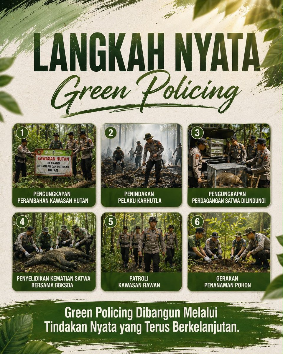 GeganaRiau's tweet photo. "Alam Tidak Bisa Dijaga Sendirian." 🌲💚

Green Policing bukan hanya sekadar nama program, melainkan sebuah komitmen berkelanjutan demi memastikan kelestarian bumi dan masa depan generasi mendatang. https://t.co/QuGVtvap9c