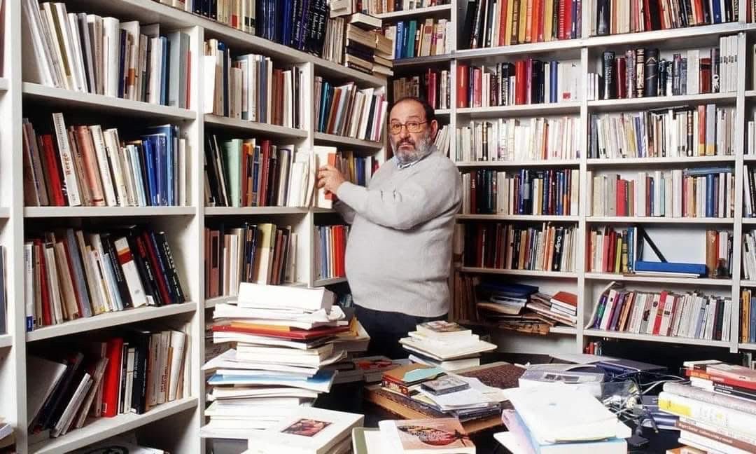 readswithravi's tweet photo. Umberto Eco, who owned 50,000 books, had this to say about home libraries:

“It is foolish to think that you have to read all the books you buy, as it is foolish to criticize those who buy more books than they will ever be able to read. It would be like saying that you should use all the cutlery or glasses or screwdrivers or drill bits you bought before buying new ones.

“There are things in life that we need to always have plenty of supplies, even if we will only use a small portion.

“If, for example, we consider books as medicine, we understand that it is good to have many at home rather than a few: when you want to feel better, then you go to the ‘medicine closet’ and choose a book. Not a random one, but the right book for that moment. That’s why you should always have a nutrition choice!

“Those who buy only one book, read only that one and then get rid of it. They simply apply the consumer mentality to books, that is, they consider them a consumer product, a good. Those who love books know that a book is anything but a commodity.”