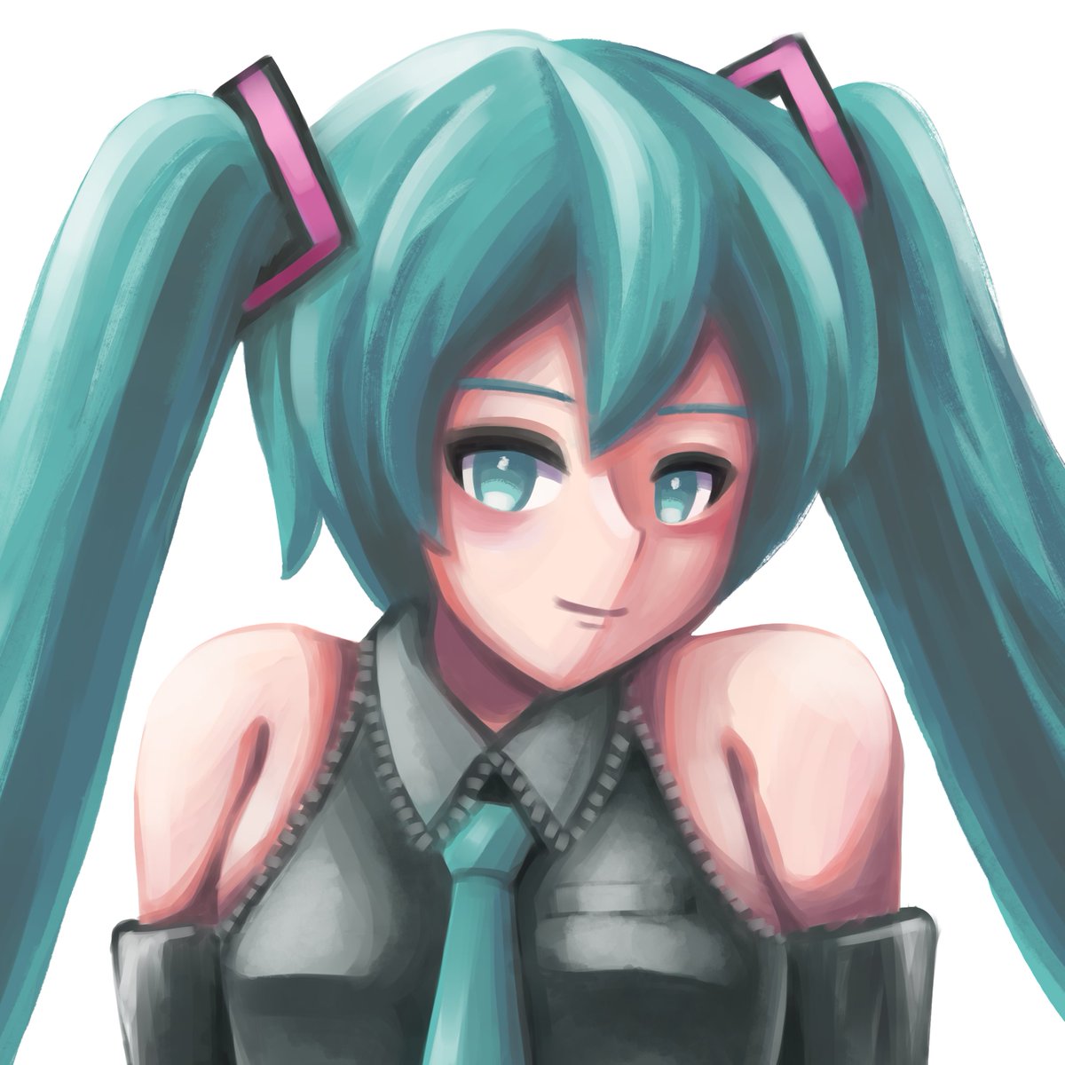 sora_974's tweet photo. 厚塗りに挑戦
#初音ミク https://t.co/jvIo8q6Z5K
