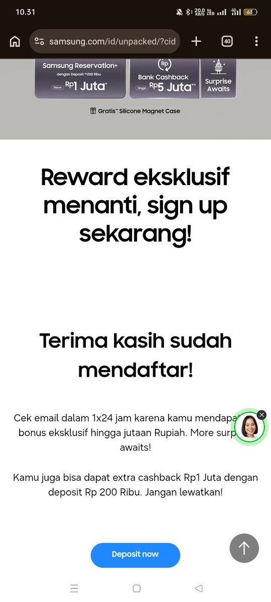 anitaniai's tweet photo. @samsungID yeayy udah regis, ga sabar pengen liat produk terbarunya  #GalaxyUnpacked #FoldTheDoubt cepet minn plsss 🤩💙 https://t.co/WyWUZQ0vna