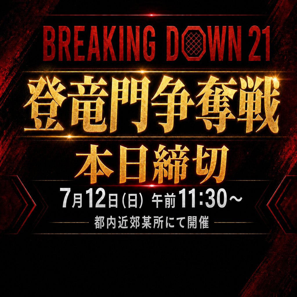 BreakingDown / ブレイキングダウン (@breakingdown_jp) / Posts / X