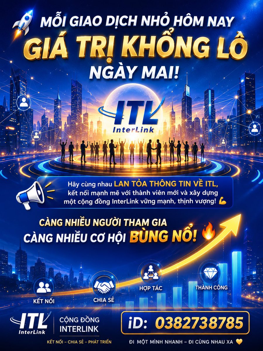 Hanghb76's tweet photo. giao dịch nhỏ hôm nay - Giá trị khổng lồ ngày mai!
cùng nhau lan tỏa thông tin về ITL, kết nối thành viên mới xây dựng cộng đồng InterLink vững mạnh, thịnh vượng! nhiều người tham gia nhiều cơ hội bùng nổ! #InterLink #ITLG #ITL #InterLinkSeoulPrivateMainnet https://t.co/uWazlUjDwD