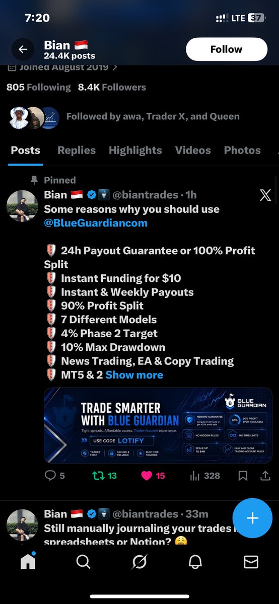 ferafern18222's tweet photo. @biantrades @BlueGuardiancom @Aliatcx @grok @E_JAY_8x @dre_tradesss @thissdax 
All done sir ,give give discipline a chance been long waiting for this opportunity 😌🤝📊 https://t.co/lenTIwC6tk