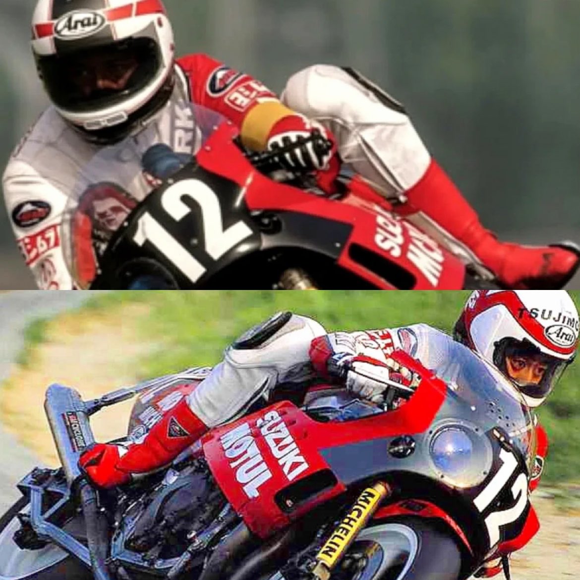 1986 SUZUKA 8H ENDURANCE RACE SATOSHI TSUJIMOTO /KEVIN SCHWANTZ