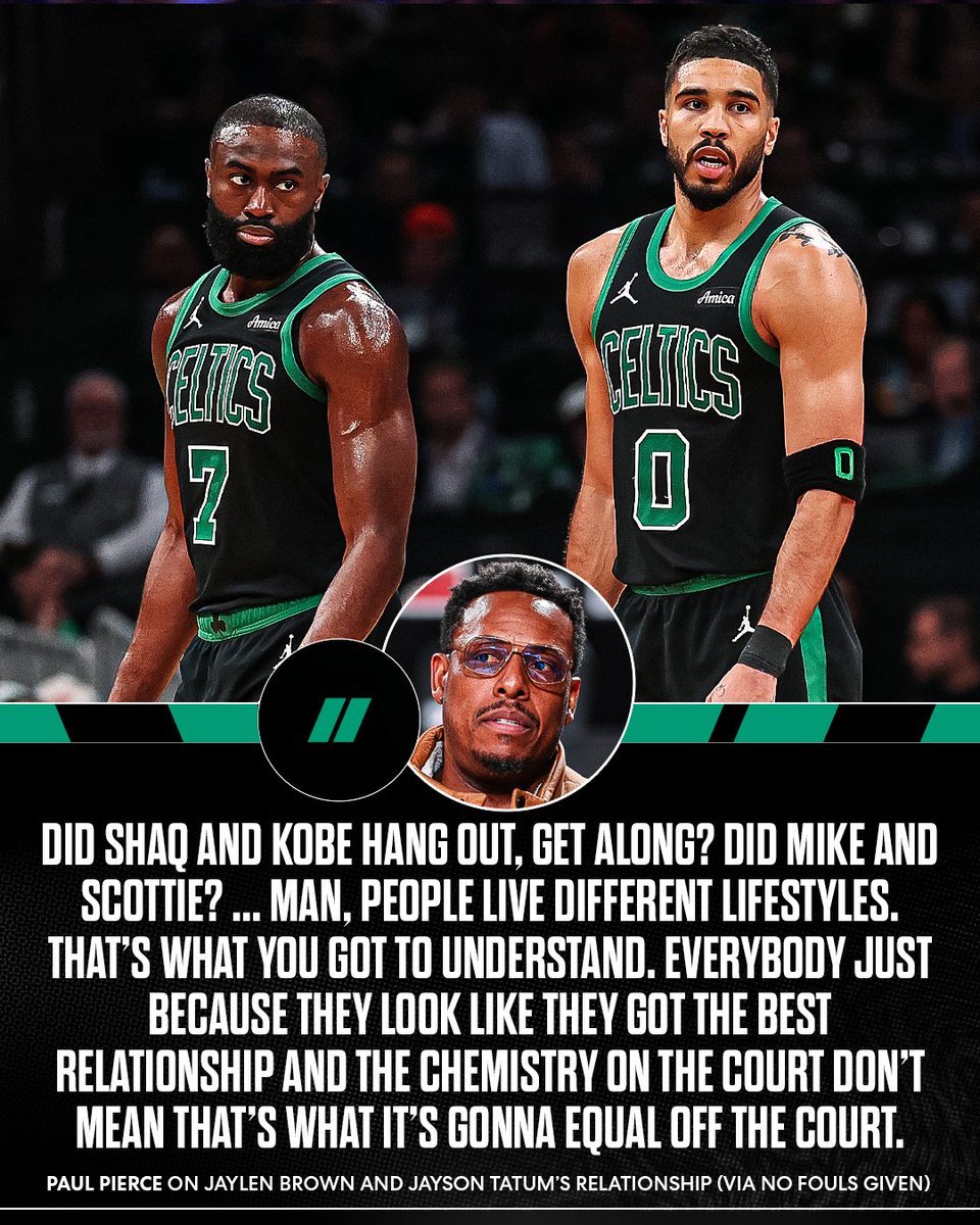 YahooSports's tweet photo. Paul Pierce comments on the reports about Jayson Tatum and Jaylen Brown's relationship. https://t.co/bAagedrDAT