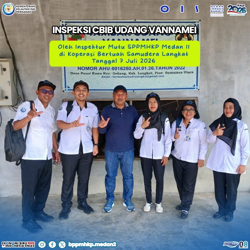 badanmutumedan2's tweet photo. Hai Sahabat Bahari! 🌊🦐

Pada hari Selasa (7/7), Inspektur Mutu SPPMHKP Medan II telah turun langsung melaksanakan inspeksi Cara Budidaya Ikan yang Baik (CBIB) pada unit pembudidaya Udang Vannamei milik Koperasi Bertuah Samudera https://t.co/xDrsY7n46Y