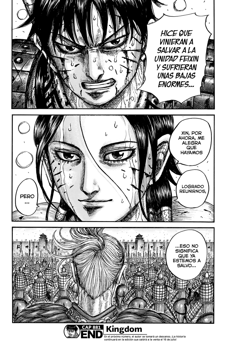 JDanimanga's tweet photo. Ya me puse al día con Kingdom. Otro día más sorprendiéndome de lo increíble que es esta obra (mi favorita). Hay un poco de esperanza con este reencuentro, pero el escenario sigue siendo muy duro y veo muchas bajas. Si es que se salvan, porque están contra las cuerdas. #Kingdom881 https://t.co/FPF3yuZd89