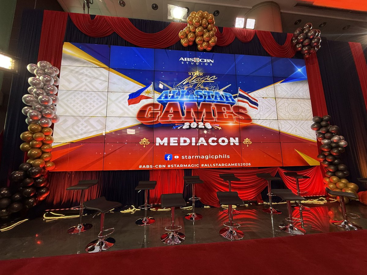 kowalerts's tweet photo. HAPPENING IN A BIT: The Grand Mediacon for the much awaited game of stars!!

Give your best cheer as Team Star Magic Shooting Stars, Lady Spikers and Lady Warriors brings their game energy, along with a special surprise from Team GMMTV you won't want to miss 👀

#AllStarGames2026 #TatakStarMagic