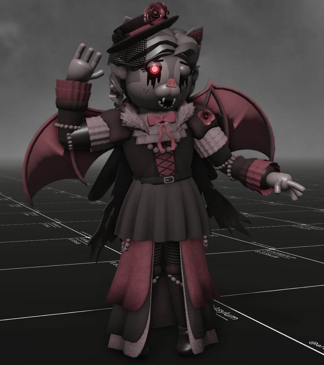 articasylumrblx's tweet photo. 🦇 | Bela Redesign!

Finally got to experiment with my new R-31 character model, and I thought she turned out nice! She's my favorite piggy skin, and a makeover would do her justice. Also my first time doing hair! https://t.co/nTSLyB4Arh