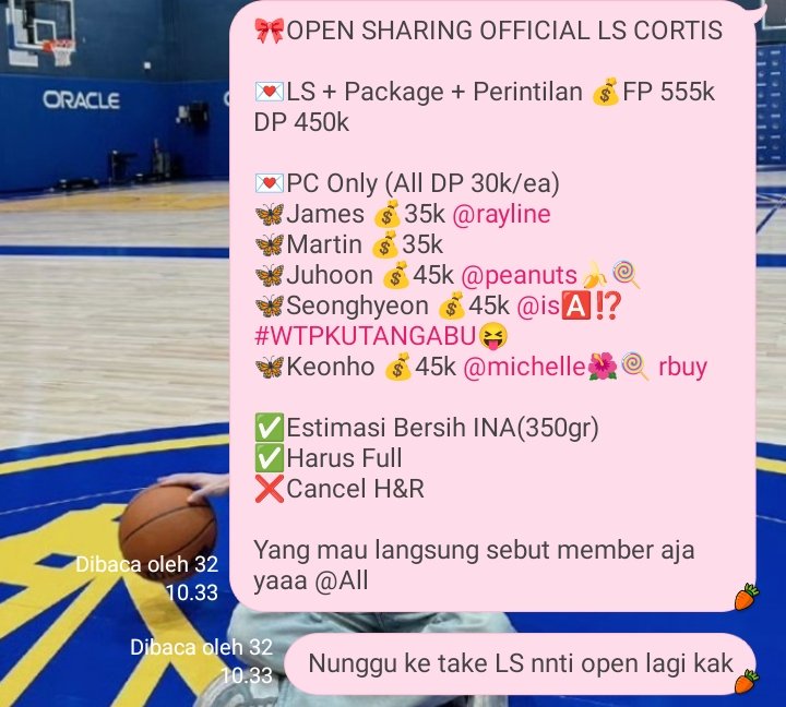 Kinkedua's tweet photo. OPEN SHARING OFFICIAL LS CORTIS

AVAILABLE:
LS + Perintilan FP 555k DP 450k
PC Martin FP 35k DP 30k

✅GO LINE WA
✅Trusted

Open lagi batch 2 jika ls ke take yaa

https://t.co/yh5eAHy8mp

t. wts open sharing ls cortis https://t.co/tjrQPU8CMi