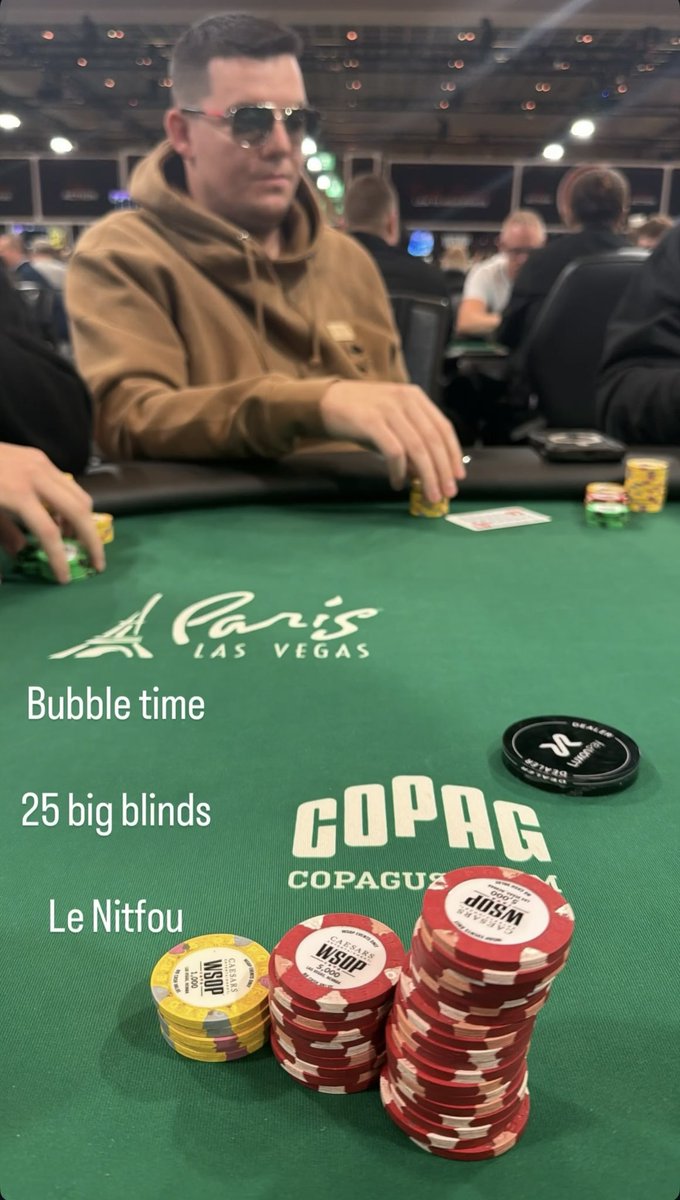 YoHViral's tweet photo. Bubble time #WSOPMainEvent https://t.co/WjSUotFKzk