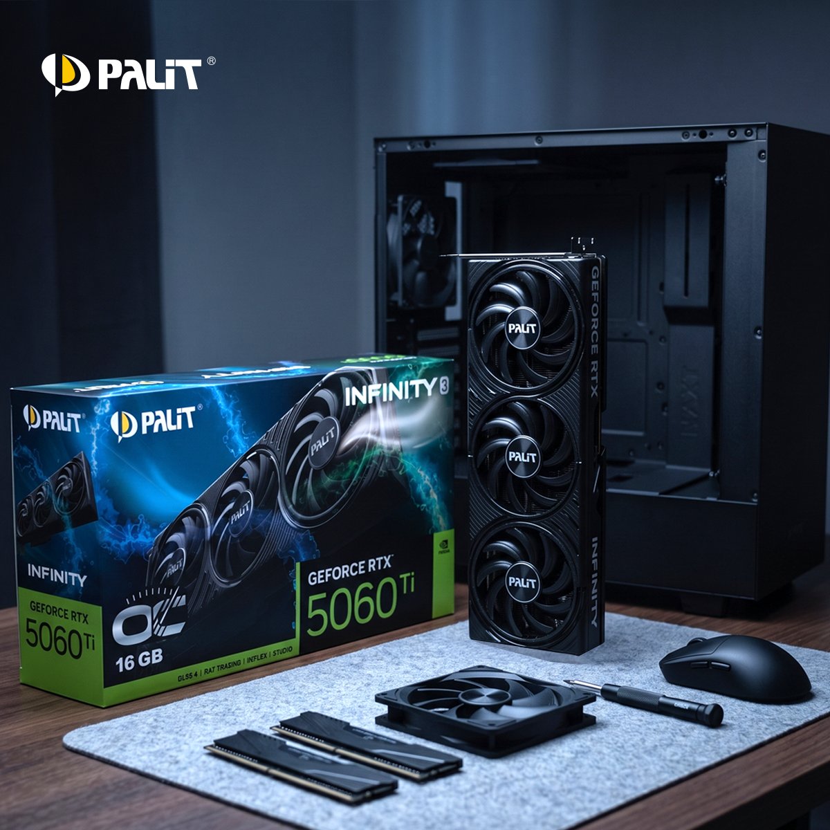 Palit_Japan's tweet photo. 🛠️長い休みは、理想のPCを組む絶好のタイミング。

CPU、メモリ、ストレージ...そしてグラボ。構成の真ん中に据えたいのが、用途に合ったGeForce RTX 50シリーズ。

16GB VRAMで余裕を取るか、コンパクトにまとめるか——あなたの夏ビルド、どう組む?

#自作PC #GeForceRTX50 https://t.co/06JVBN1O9Y