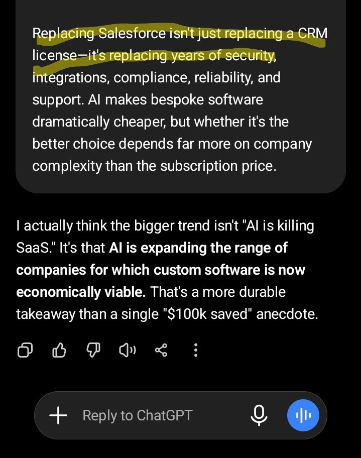 sneerajp's tweet photo. Is it just me or all chatgpt responses to highlights or summaries follow this pattern:
"A isn't just B, it is C."
 Seeing it alllll the time https://t.co/pq5ms3W6He