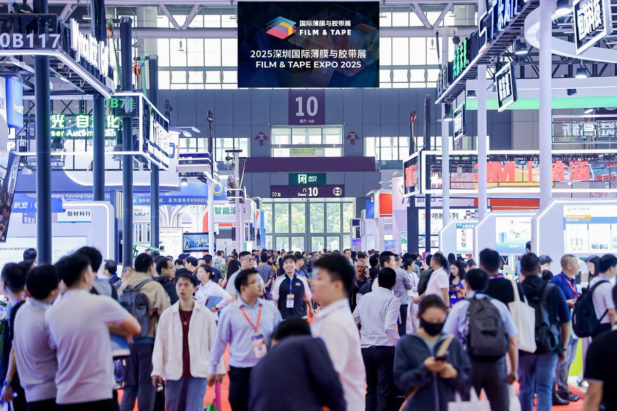 FilmandTapeEXPO's tweet photo. 🚀 Visitor Registration for FILM &amp; TAPE EXPO 2026

Join the leading event for functional films, adhesive tapes, adhesives, and converting technologies.

📅 Oct. 27–29, 2026
📍 Shenzhen, China
🎟 Register FREE &amp; save USD 15: https://t.co/lLWiXw6XyN

#FilmAndTapeExpo https://t.co/WHdD33DMp4