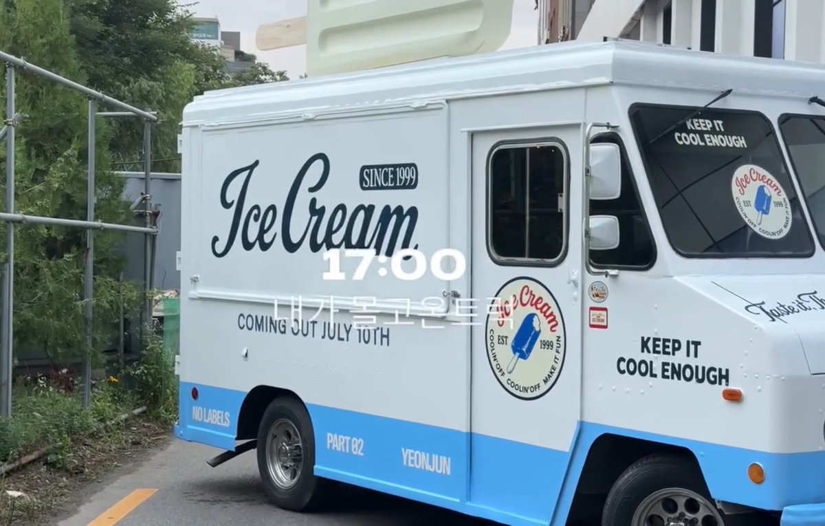 sillyjjuni's tweet photo. yeonjun saying the ice cream truck is ‘the truck he drove’ yesterday and it getting a parking ticket today…. i dont think him and driving ever works out well 😭😭 https://t.co/TGfnE52A7p
