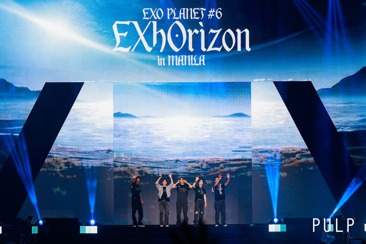 pulpliveworld's tweet photo. They say the horizon is where the earth meets the sky, where two different worlds quietly become one. That is exactly what EXO and EXO-L have always been. No matter how far apart we are, we always find our way back to each other. 🌅

From EXO PLANET #2 in 2016 to every year that followed, Manila was fortunate enough to be part of your journey. After EXO PLANET #5 in 2019, we held on to hope that one day we would stand in front of you again. Seven years later, finally saying "We're home" is a feeling beyond words. 🖤

#EXO #엑소 #weareoneEXO #EXOPLANET #EXhOrizon #EXhOrizoninMANILA @weareoneEXO 
Photos by Joel H. Garcia
