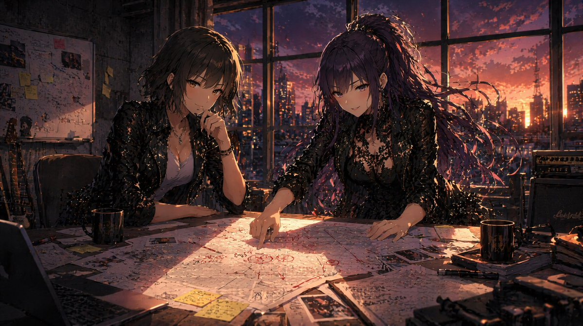 Dustboxhead's tweet photo. 昨夜のような創作作戦会議はいくらでもやりたいけど仕事で本当の会議は行きたくないです…… https://t.co/SzpDNSZmdy