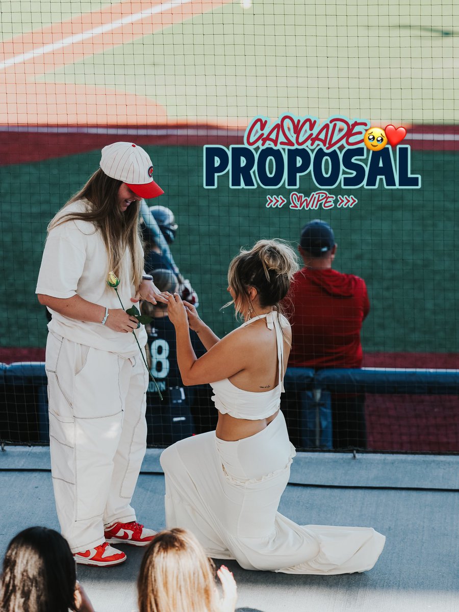 AUSL_Cascade's tweet photo. cascade weren’t the only winners at tonight’s game 🥹

two season ticket holders got engaged during the 6th inning, right before the walk off win. congratulations Julia and Desi! 💍💙

📸 @juliakostop https://t.co/ATlPwcFMMH