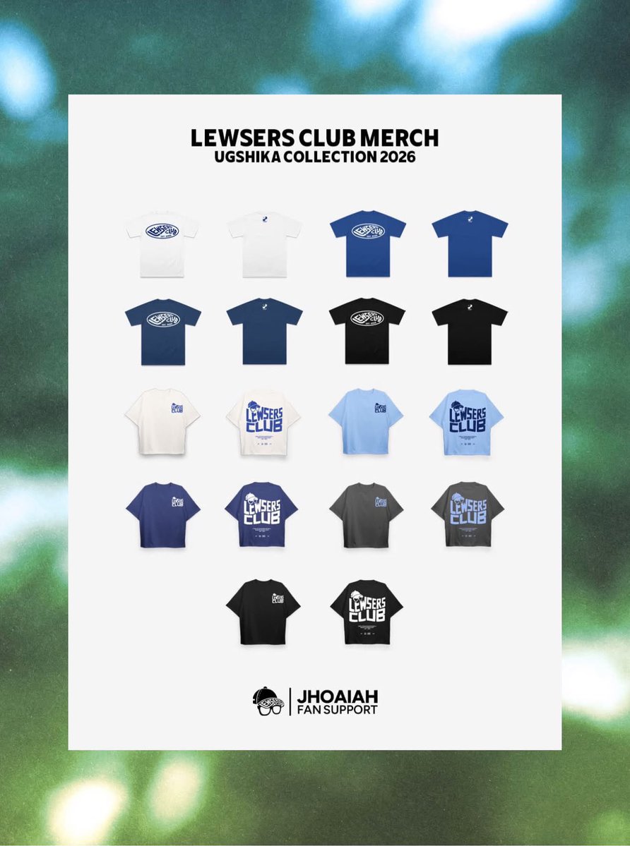 ejeeec's tweet photo. Hi Lewsers/Blooms!!🫣

I will give away Lewsers Club Merch – Ugshika Collection 2026 by @projectjhoaiah shirt of YOUR CHOICE. All you need to do is follow the mechanics below! 

please like, rt and use these hashtags when you post your entry
#hulog #hulogbykaia #kaia https://t.co/Et5WFdSbTL