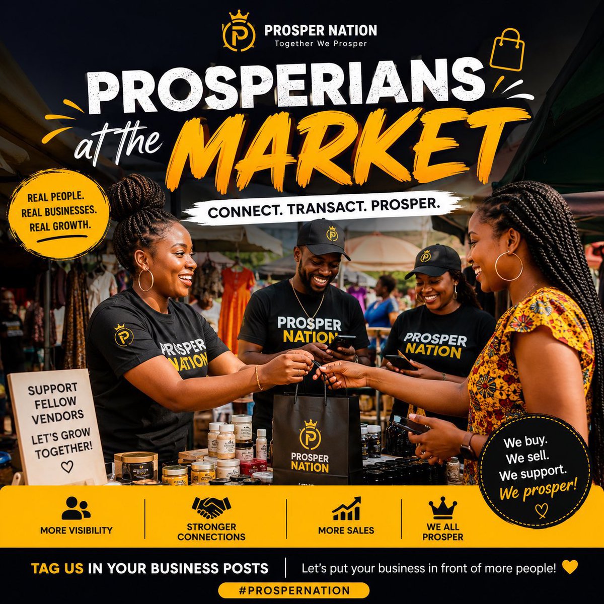 Tprosper233's tweet photo. Twitter business, assemble!!

Vendors, Share your business with confidence, you never know who’s searching for exactly what you offer. Let’s make your brand visible today👇

#ProsperiansMarket
#SmallBusiness
#MarketDay https://t.co/qCp8BJsIVi