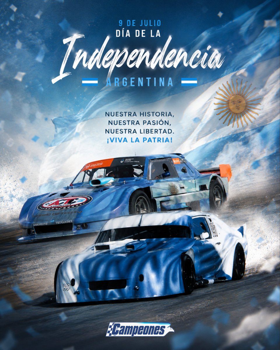 Campeonesnet's tweet photo. #Especiales | 🇦🇷 ¡VIVA LA PATRIA!
Como en cada 9 de julio, celebramos un nuevo día de la independencia de la República Argentina en su 210° aniversario. https://t.co/4fmUw8Vpw4