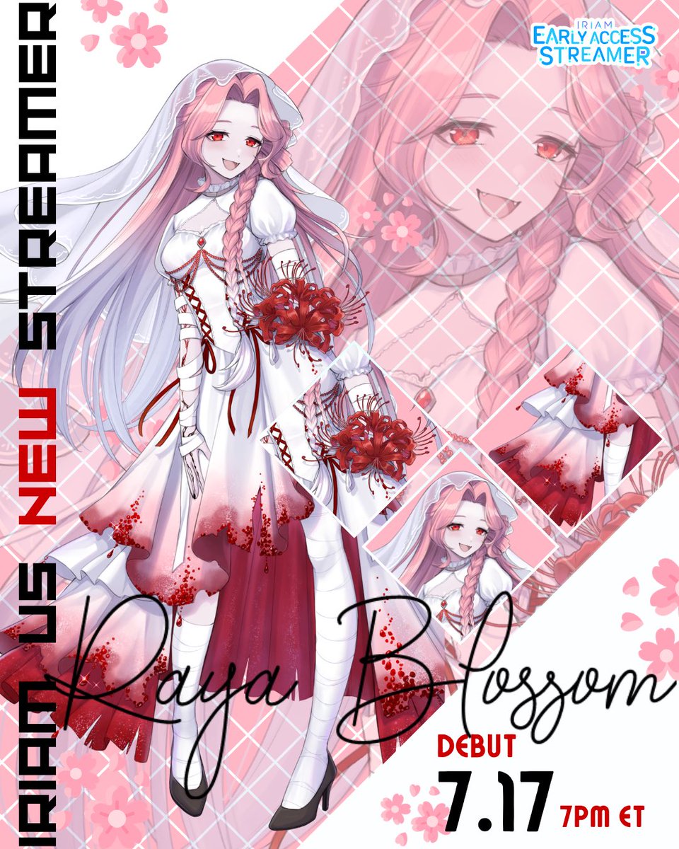RayaBlossom's tweet photo. Hello, beautiful creatures! I’m Raya, your favorite half human/vampire with a curse🌸

I’m READY to #JumpOnIRIAM and make my debut! Come In for a bite! Thanks @sa1sa1sa27 for making me so cute!

DEBUT DATE: July 17 @7pm EST🩸

I've waited centuries for this moment!🌷
@IRIAM_US https://t.co/0Yldjh2w20