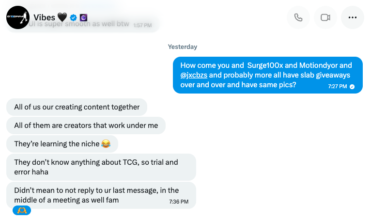 dachshundwizard's tweet photo. 🚨 Pokemon & Collectibles Safety Alert 🚨

Be cautious of the following accounts:
@ Vibatron, @ jxcbzs 
@ Surge100x, @ Motiondyor 
@ shydyor, @ ApolloDyor

These accounts are running fake giveaways. One giveaway post was even hit with a Community Note stating the image appears to be AI-generated. These fake giveaways have been confirmed with the main actor himself in DMs. Screenshots provided.

As this hobby continues to grow, so do the bad actors. Stay alert, verify before you trust, and help protect the community.