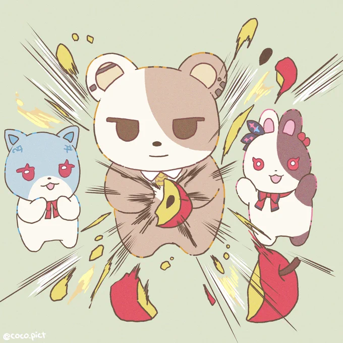 にじたうん5ちょうめの、りんごをつぶせるおともだち ( #SMC組7周年 おめでとうございます)
