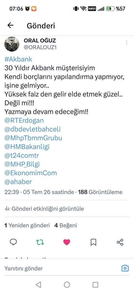 ORALOUZ1's tweet photo. #Akbank
@BDDKResmi
@EkonomimCom
@t24comtr
@RTErdogan
@ahaber
@tgrthabertv
@nowhaber
@cnni
@cnnbrk
@CNN
@trthabercanli
@trt
@dbdevletbahceli https://t.co/6TYoE78wwf