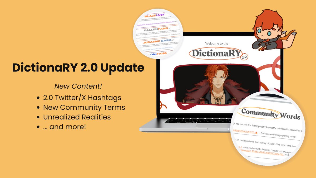 kenmaijou's tweet photo. 🧡 Happy 600 days with Ryzar! 🧡

600 days of memories = a lot of cupcake inside jokes and jargon! I'm happy to share a 2.0 update of The DictionaRY, a resource for new and old Ryzawrs to learn about our cupcake community!

EN: https://t.co/eDFVO6NS9s
JP: https://t.co/fugrLlpWT3 https://t.co/8Dw9Ak61x7
