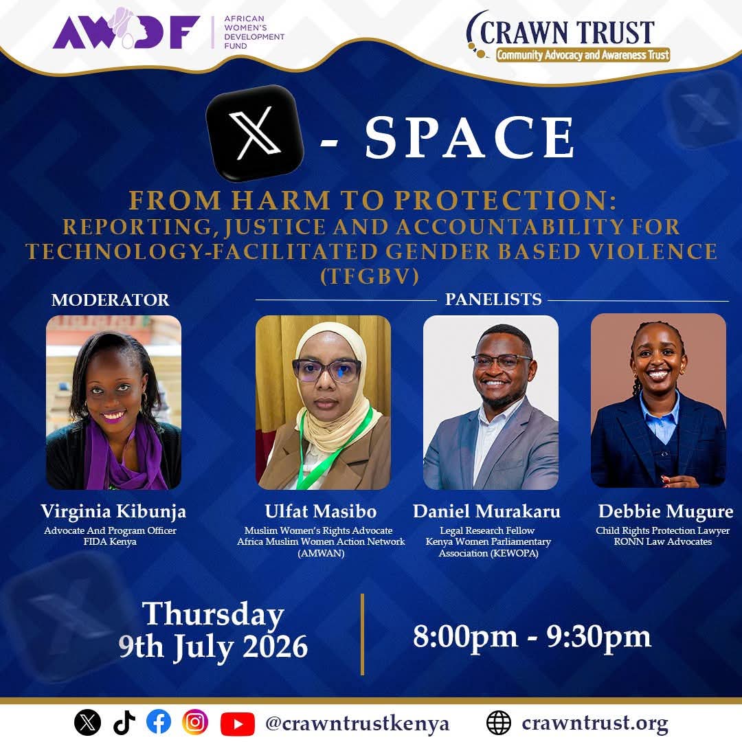 I_AM_254's tweet photo. Every day, women and girls across Kenya face a hidden epidemic: Technology-Facilitated Gender-Based Violence (TFGBV). We're unpacking what it is, why it matters, and how we can build safer digital spaces together. #SafeOnlineSpaces #CRAWNTrust https://t.co/UiYNLloDSP